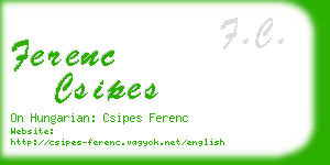 ferenc csipes business card